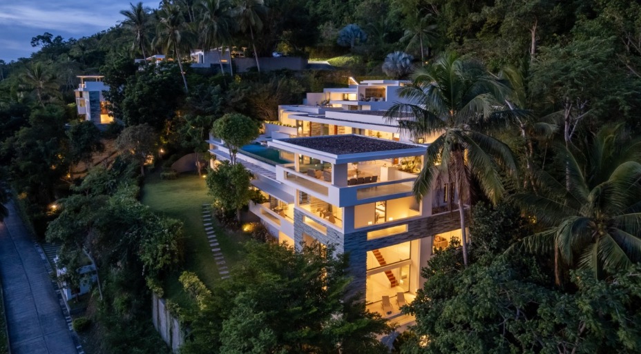 Villa Spice เกาะสมุย: พูลวิลล่าหรู 5 ห้องนอน วิวทะเลแบบพาโนรามา