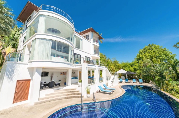 Villa White Stone Samui: Luxury 4-Bedroom Villa with Stunning Sunset Views
