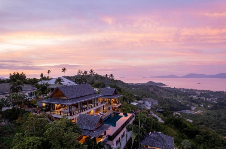 Baan Grand Vista Samui: Luxury 5-Bedroom Villa with Panoramic Sea Views in Bophut