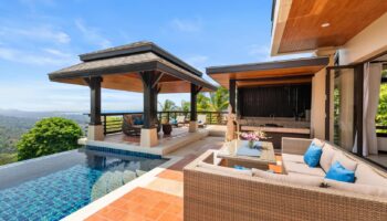 Discover the ultimate tropical hideaway at Vista Mar, an exquisite sanctuary offering breathtaking views of the Angthong Marine Park Discover the ultimate tropical hideaway at Vista Mar, an exquisite sanctuary offering breathtaking views of the Angthong Marine Park